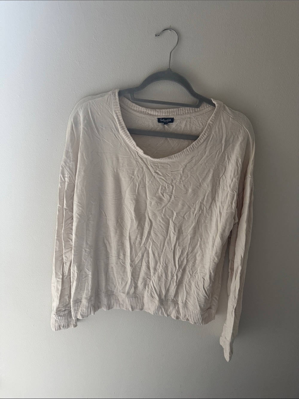 Splendid Natural Crewneck Long-Sleeve Top